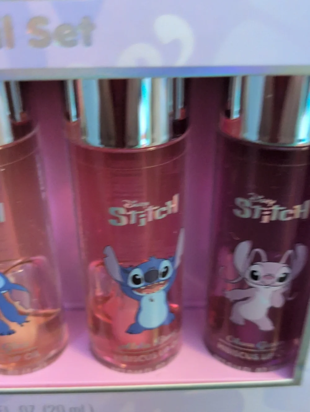 Lilo & Stitch Hibiscus Lip Oil Set +  Bundle Pastel Stitch Crew Socks Qty5 Each